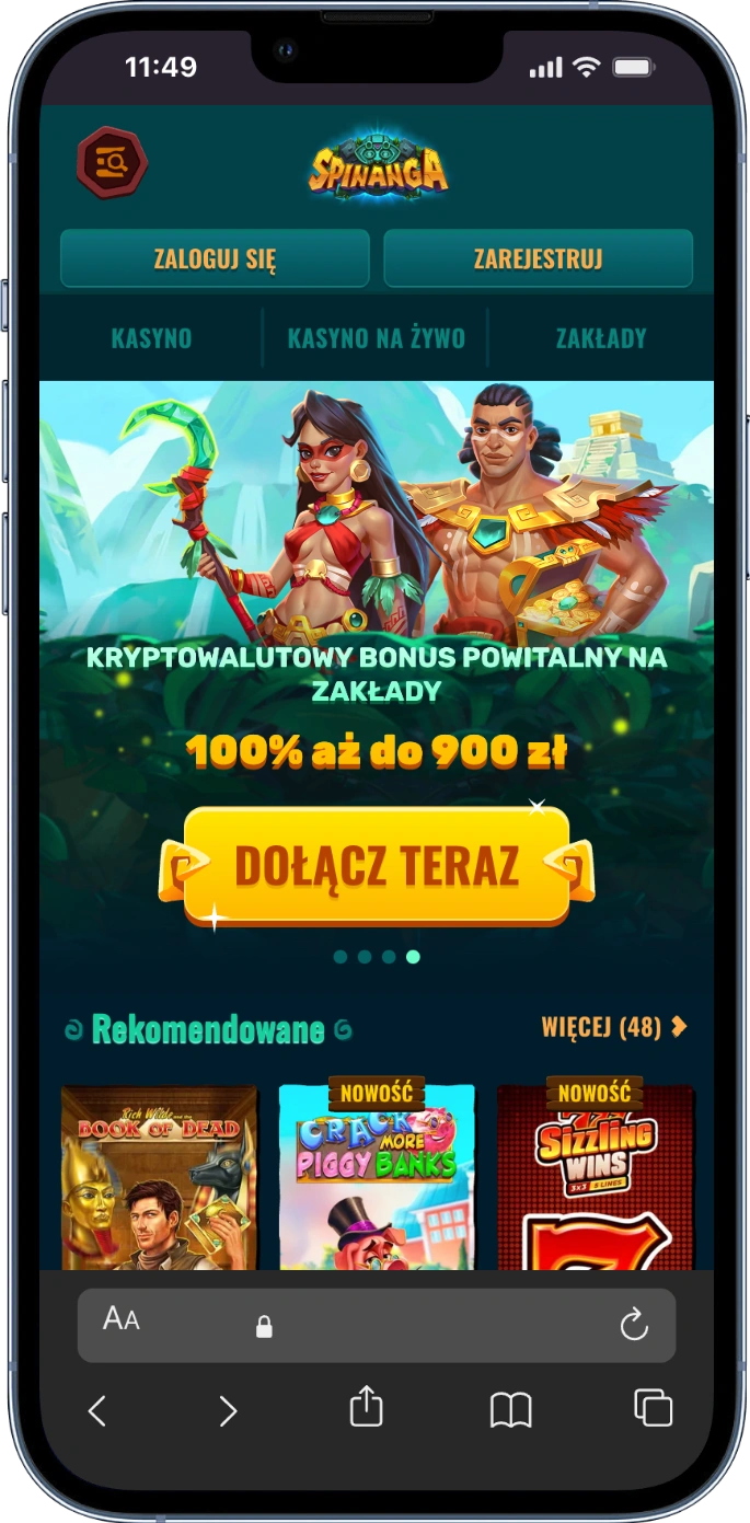 Spinanga Casino Login - Kliknij zaloguj się